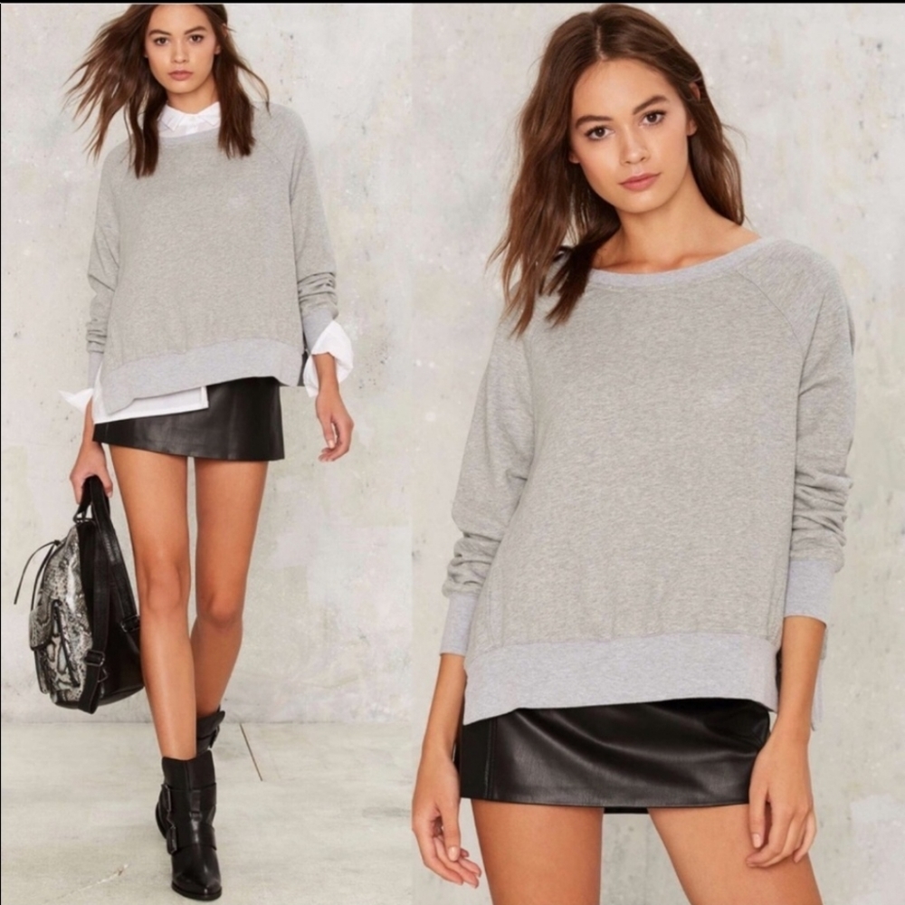 Nasty Gal Tear & Slit Sweatshirt Size S - Picture 2 of 9